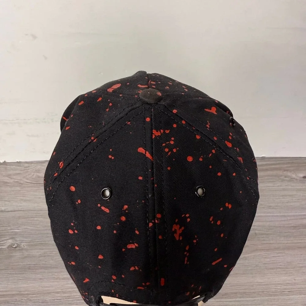 Vintage 1989 Texaco Havoline Racing Snapback Hat Black Paint Splatter‎ USA OSFA